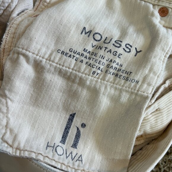 MOUSSY VINTAGE Japan Ailey Corduroy Straight Leg Pants Off White Size 30 - Picture 8 of 8